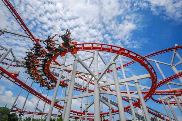 roller coaster ride at a texas amusement park