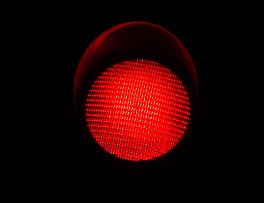 a red light at a houston intersection 